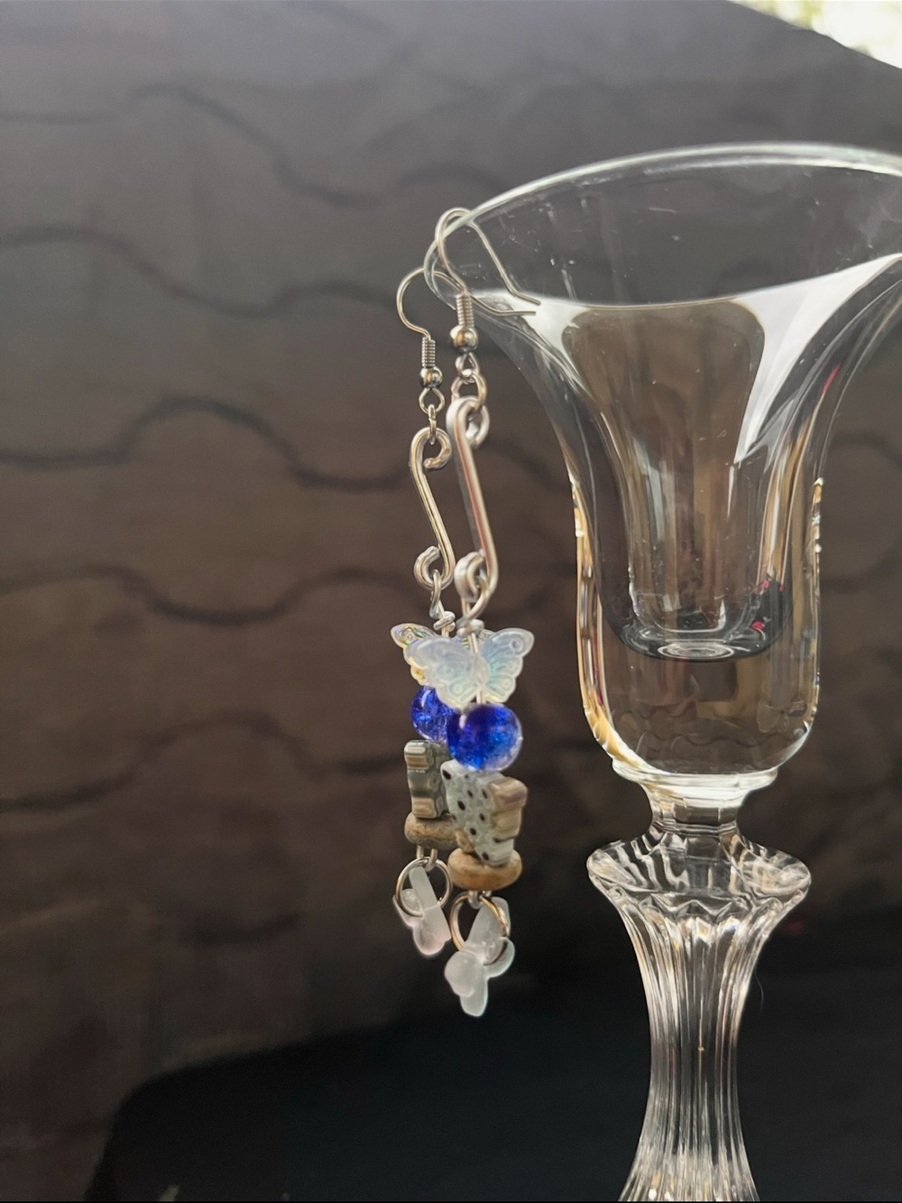 Handmade Blue Butterfly Drop Earrings - Women Jewelry